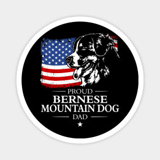 Proud Bernese Mountain Dog Dad American Flag patriotic dog Magnet